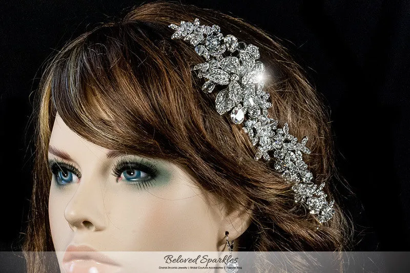 Lizabeth Ila Long Floral Cluster Hair Clip | Swarovski Crystal