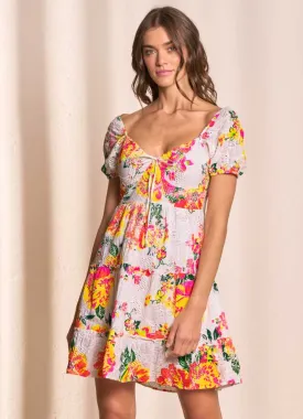 Maaji Harlow Short Sleeves Short Dress - Zinnia