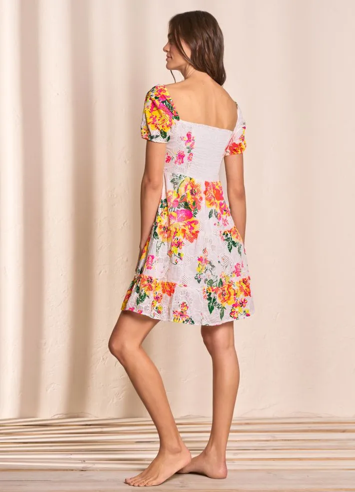 Maaji Harlow Short Sleeves Short Dress - Zinnia