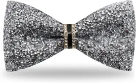 Mens Rhinestone Bow Tie Pre-Tied Bow Ties for Men Adjustable Sparkle Sequin Bowtie Party Wedding