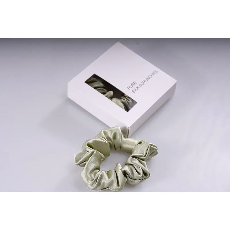 Midi Silk Scrunchies - Olive - Dropshipping