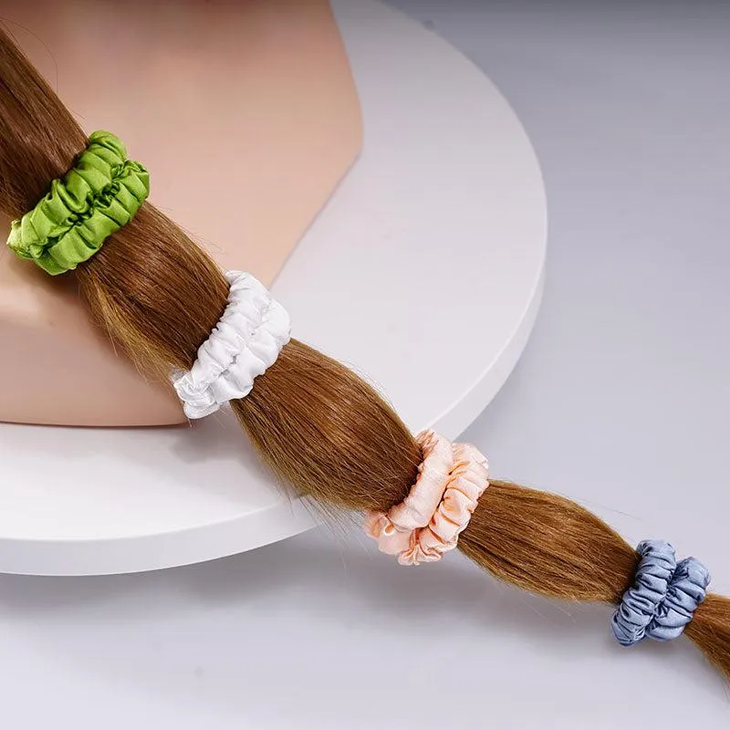 Mini silk hair scrunchies - Youthful - 4 Pack - dropshipping