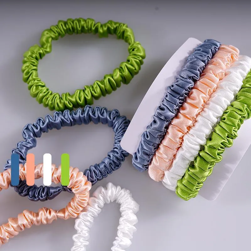 Mini silk hair scrunchies - Youthful - 4 Pack - dropshipping