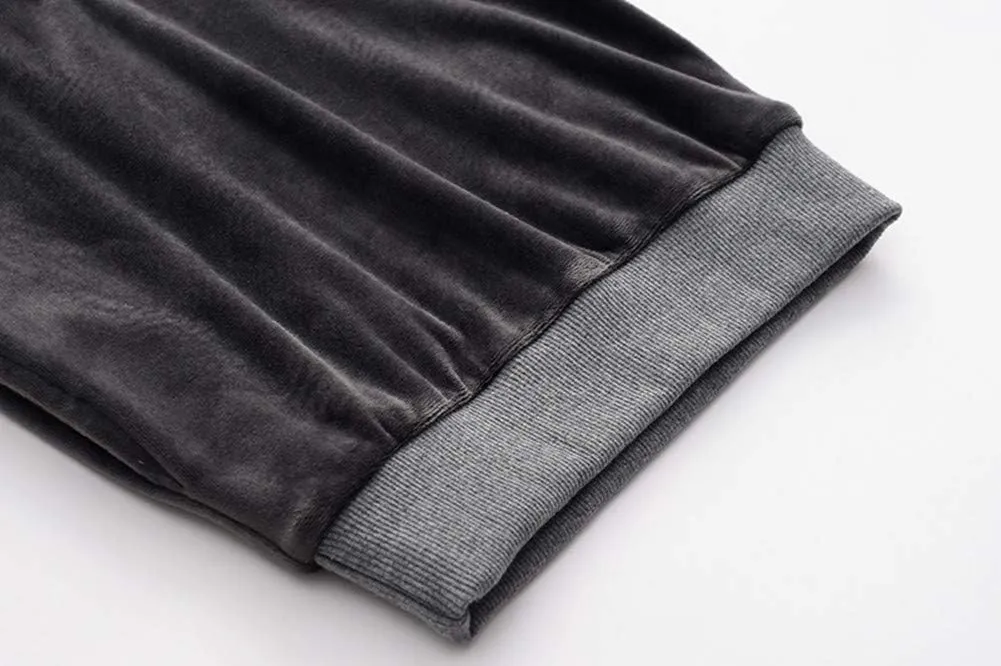 Monvecle Little to Big Boys' Velour & Fleece Hoodie Tracksuit Sweatshirt Top   Sweatpant Velvet Fleece Jogger 2pcs Set
