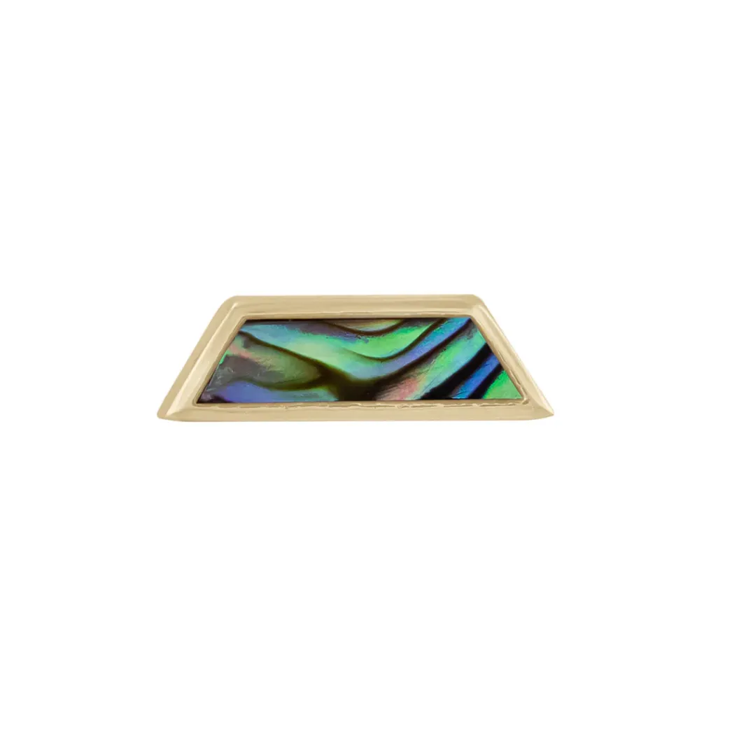 MOTHER OF PEARL TRAPEZOID STUD
