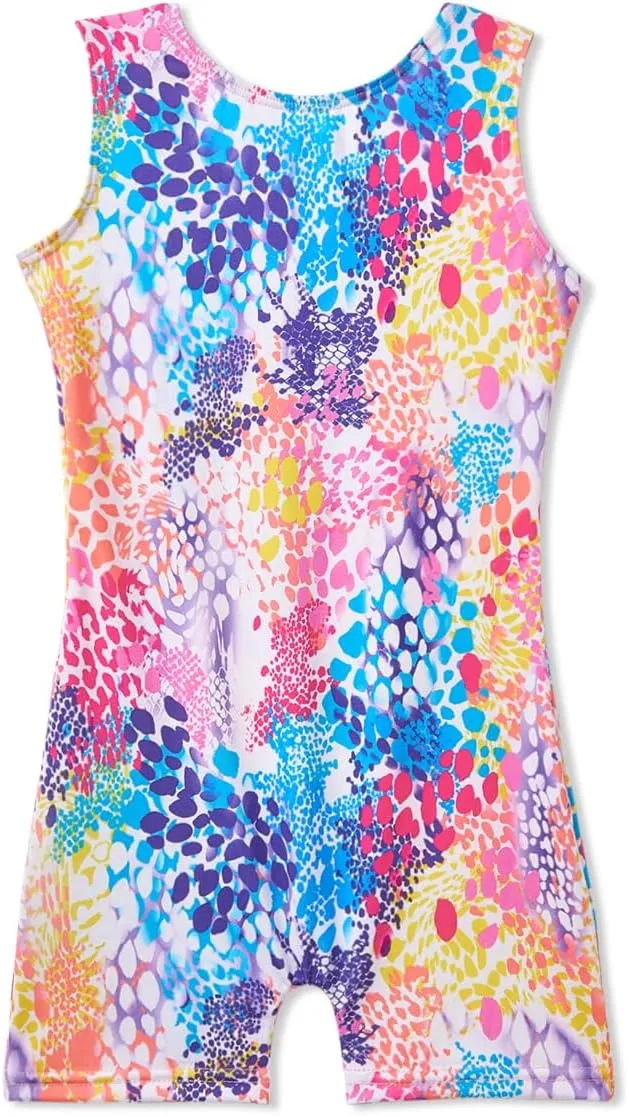 MYQFF Gymnastics Leotards for Girls Toddler Kids Dance Outfits Sparkle Tumbling Biketards Unitard Unicorn Mermaid