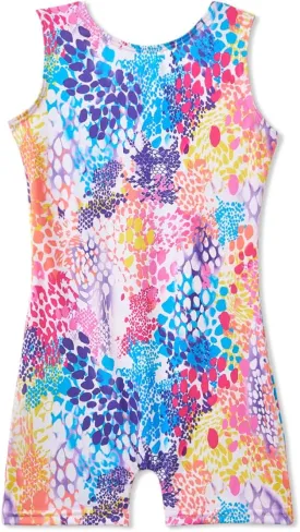 MYQFF Gymnastics Leotards for Girls Toddler Kids Dance Outfits Sparkle Tumbling Biketards Unitard Unicorn Mermaid