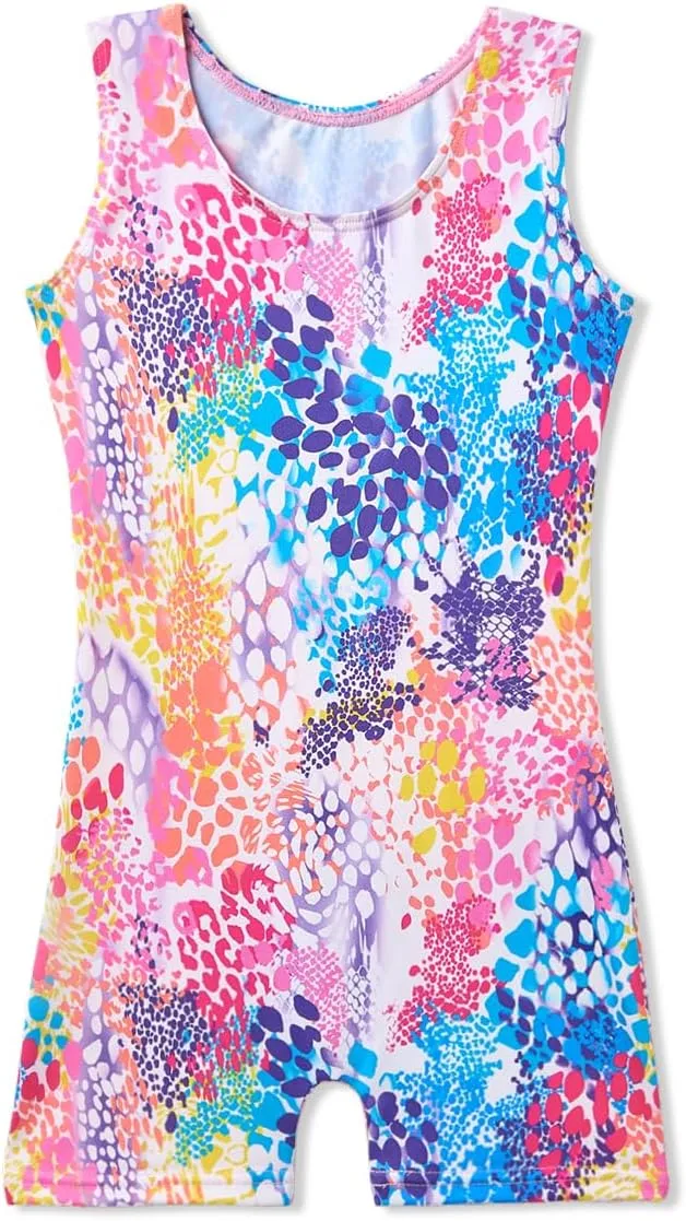 MYQFF Gymnastics Leotards for Girls Toddler Kids Dance Outfits Sparkle Tumbling Biketards Unitard Unicorn Mermaid