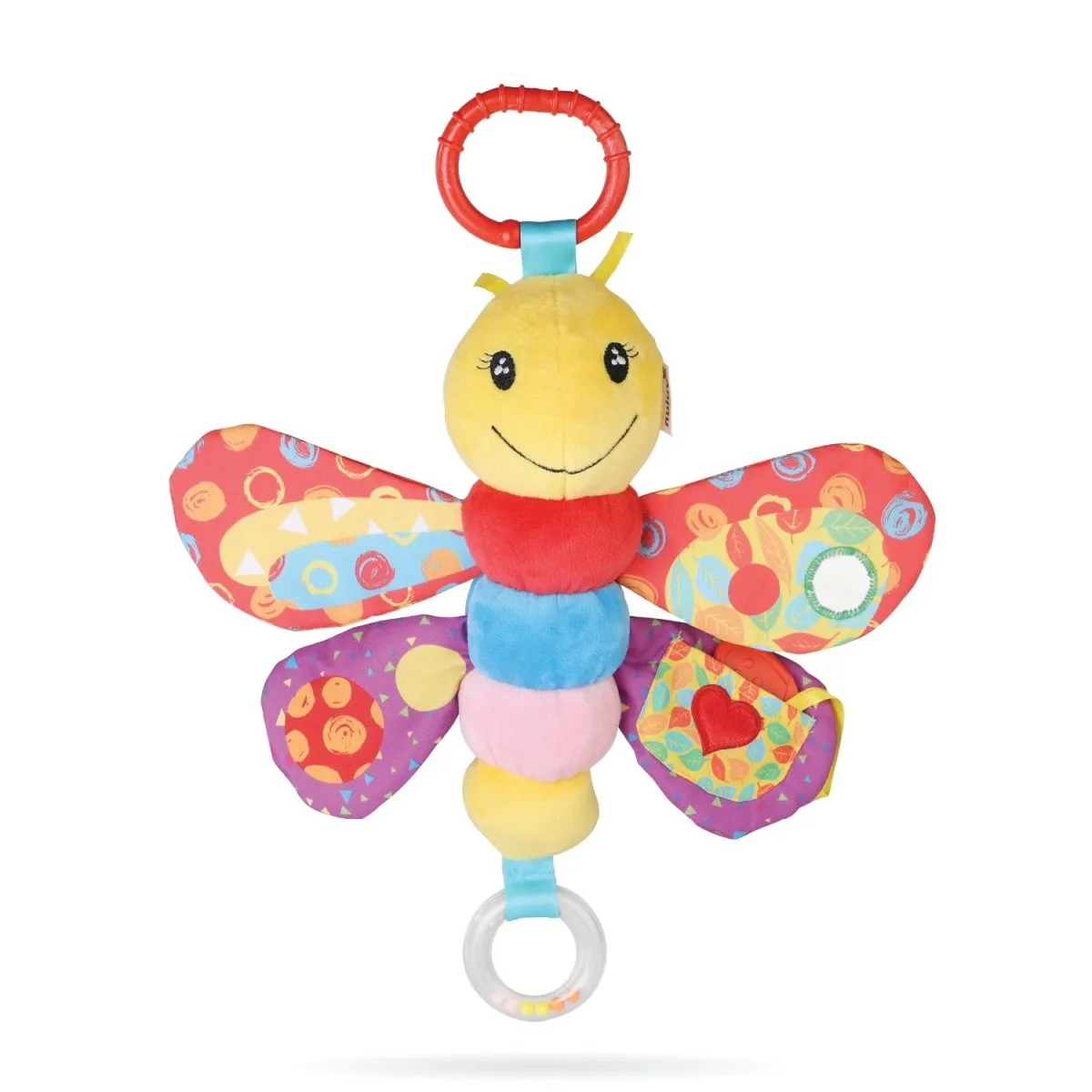 Nuluv Butterfly- Soft toy crinkle and teether