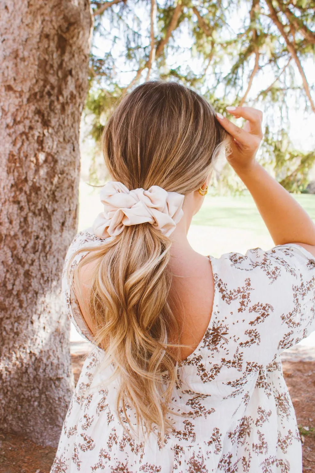 Oat Milk Jumbo Scrunchie
