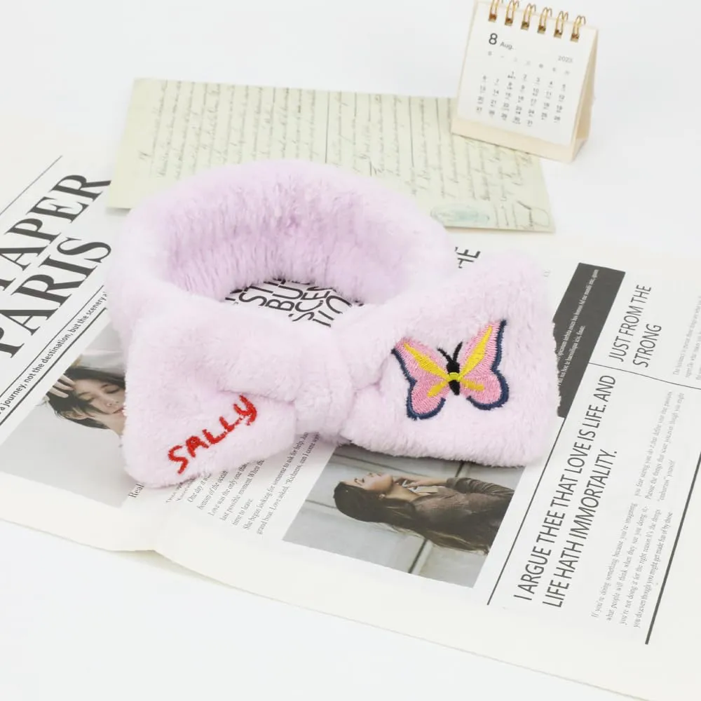 PERFECTSIGHT Spa Headband for Washing Face, 2 Pack Cute Animal Hair Band for Washing Face Shower Yoga Sports Beauty Skincar Party, Soft Fluffy Makeup Headband, Kawaii Facial Headbands for Woman Girls
