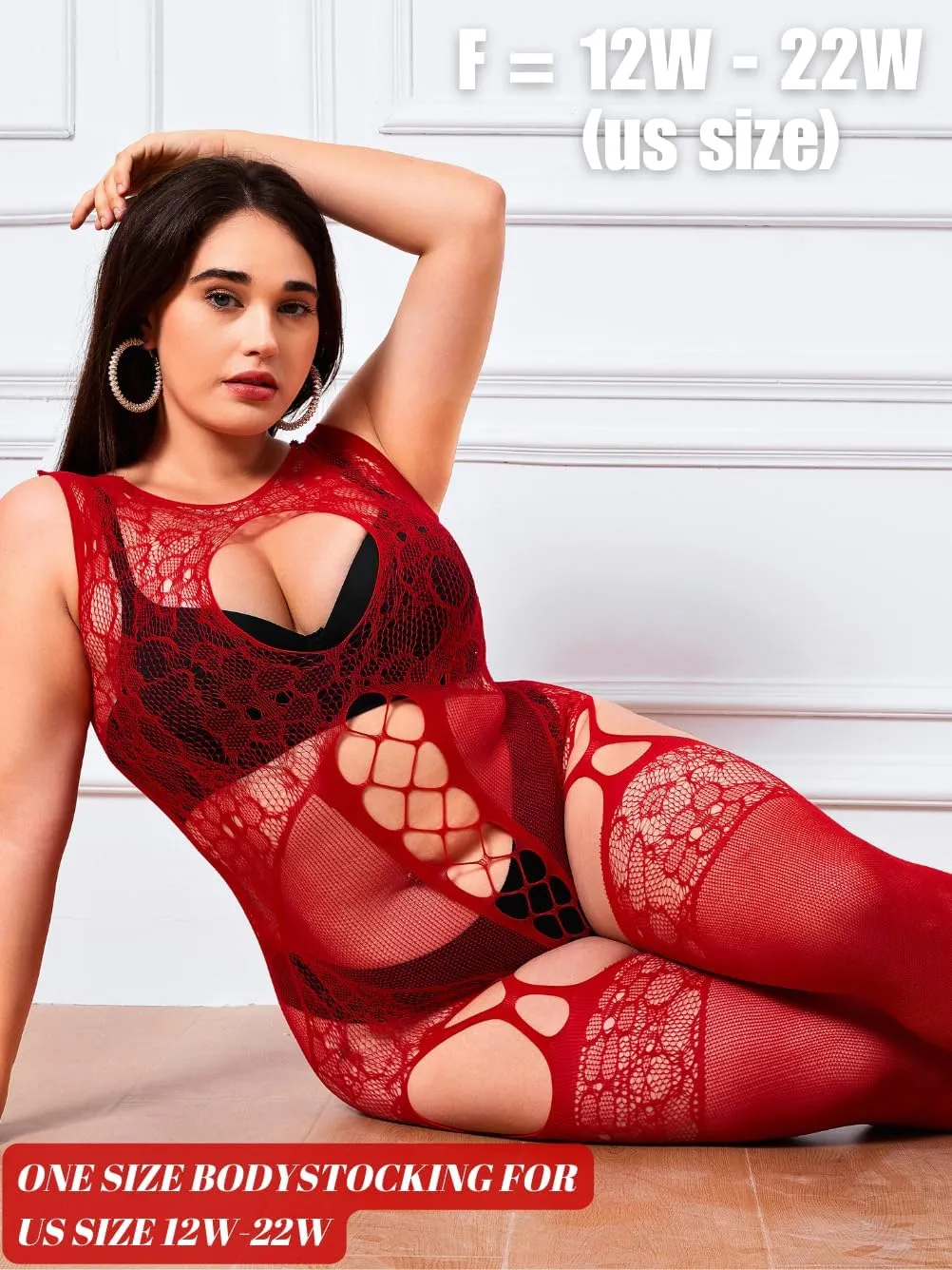 Plus Size Body Stockings For Women Curvy BBW, Exotic Dancer Lingerie Outfits, Full Sexy Fishnet Bodysuit Rave Party