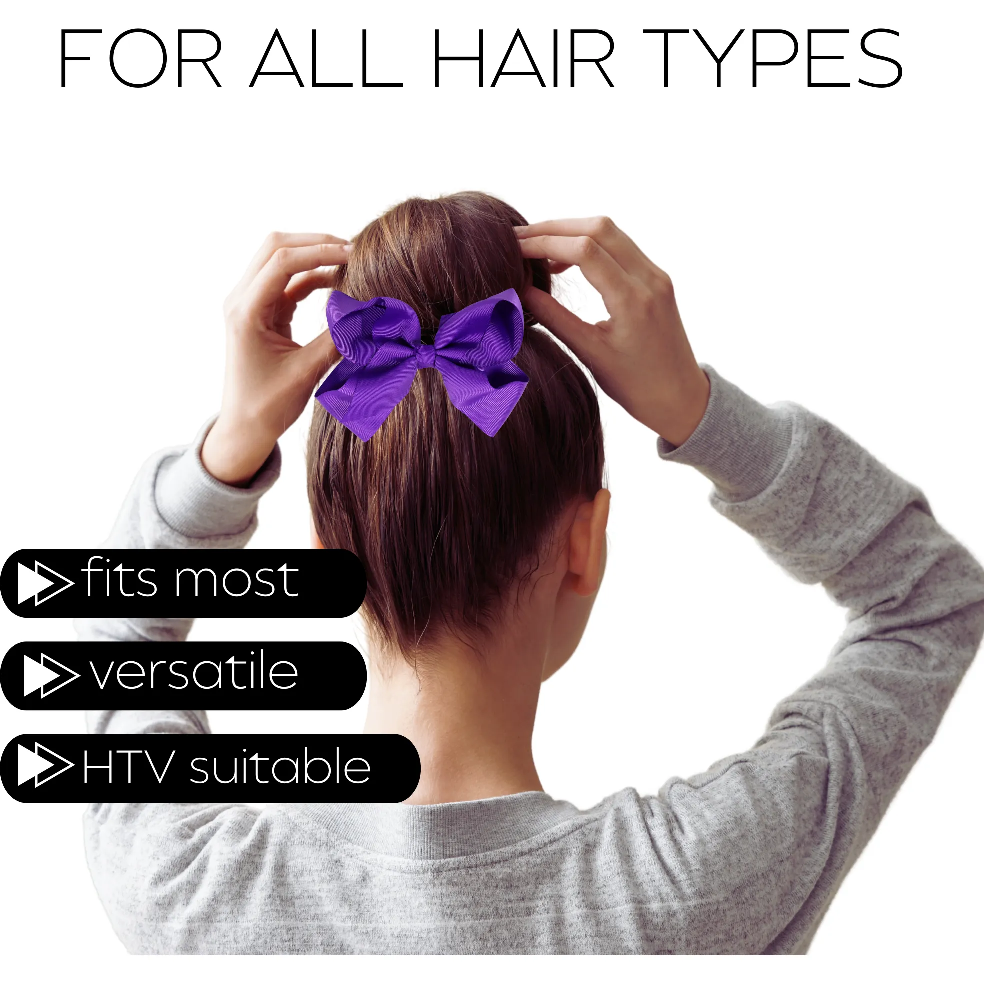 Purple Classic Hair Bow