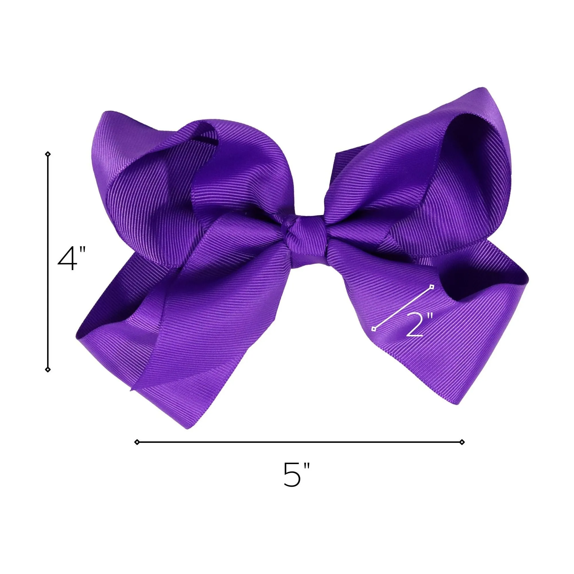 Purple Classic Hair Bow
