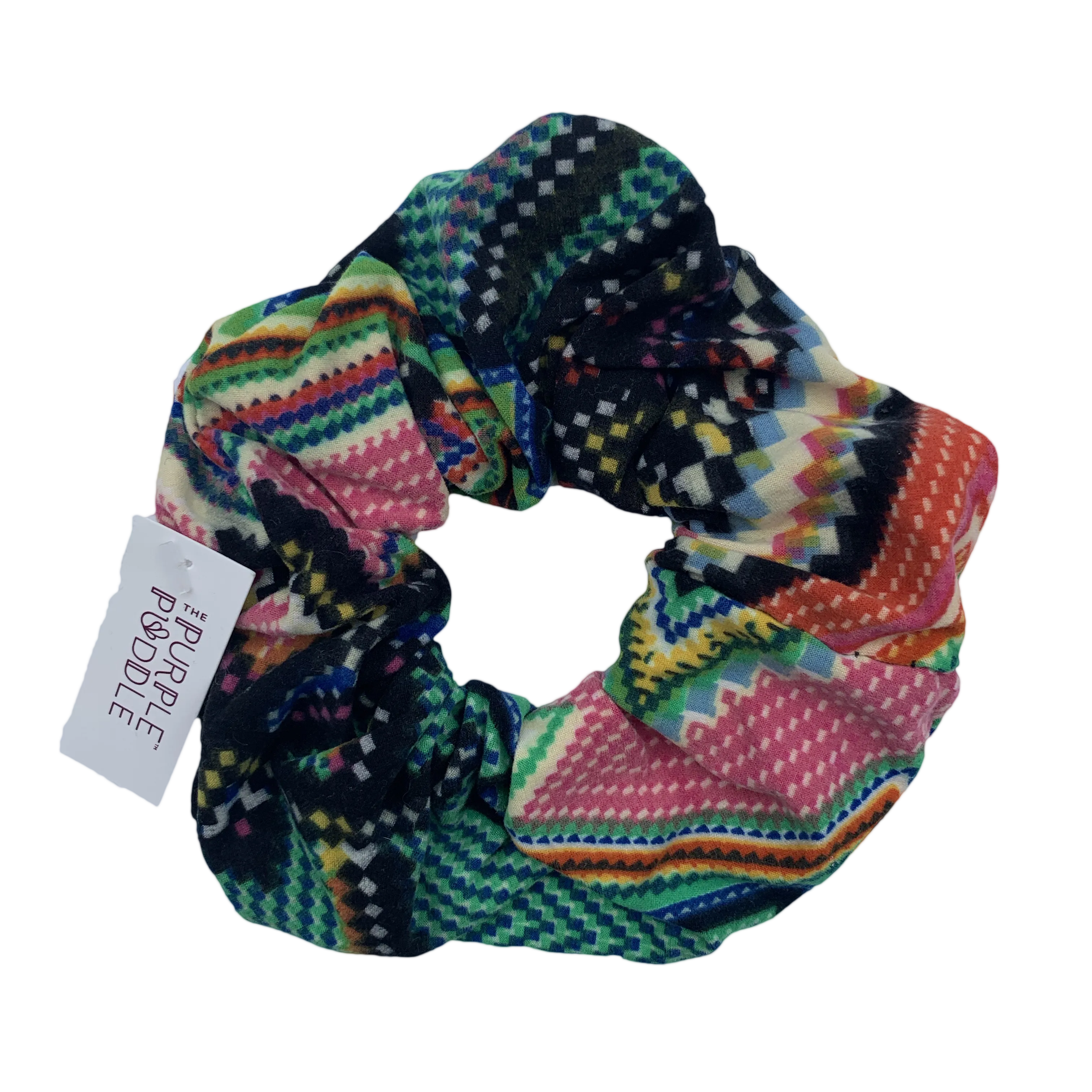 Rainbow Chevron Scrunchie