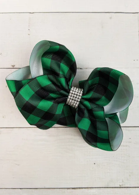 Rhinestone Center Hair Bows