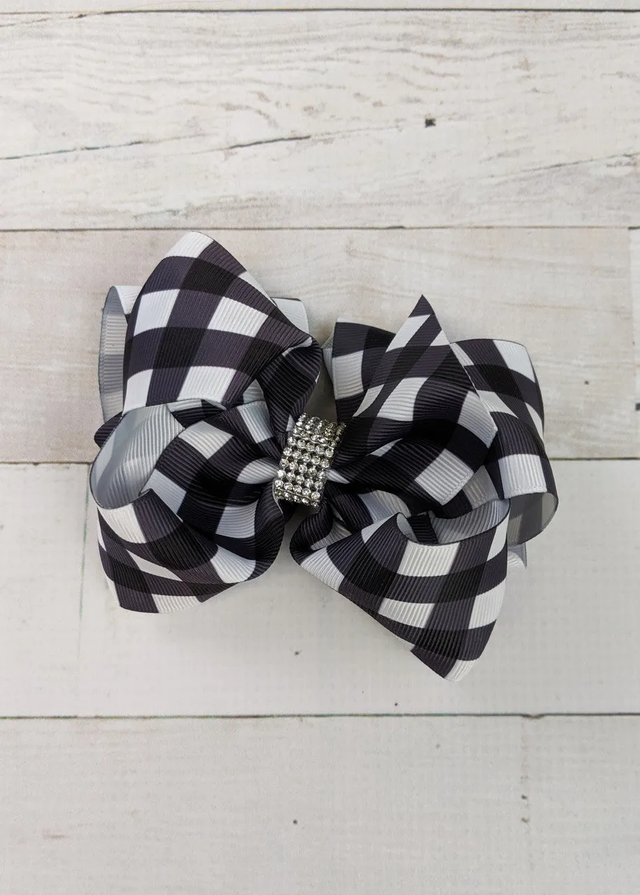 Rhinestone Center Hair Bows
