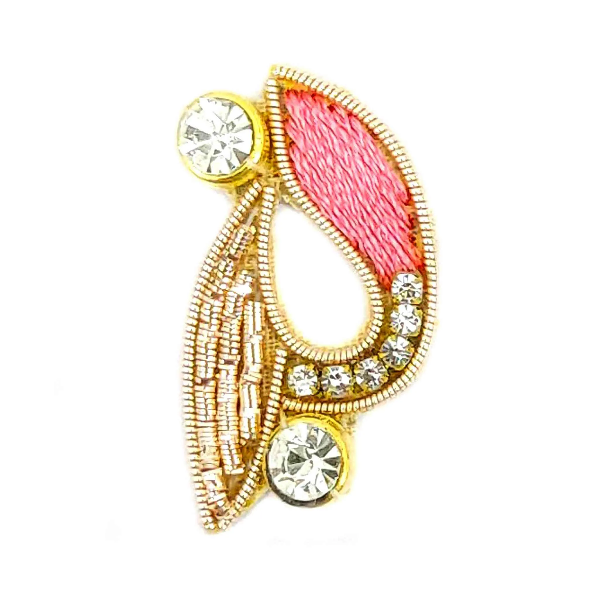 Rhinestone stud Designer Buti with Zari wire for Craft Packing or Decoration - 11253