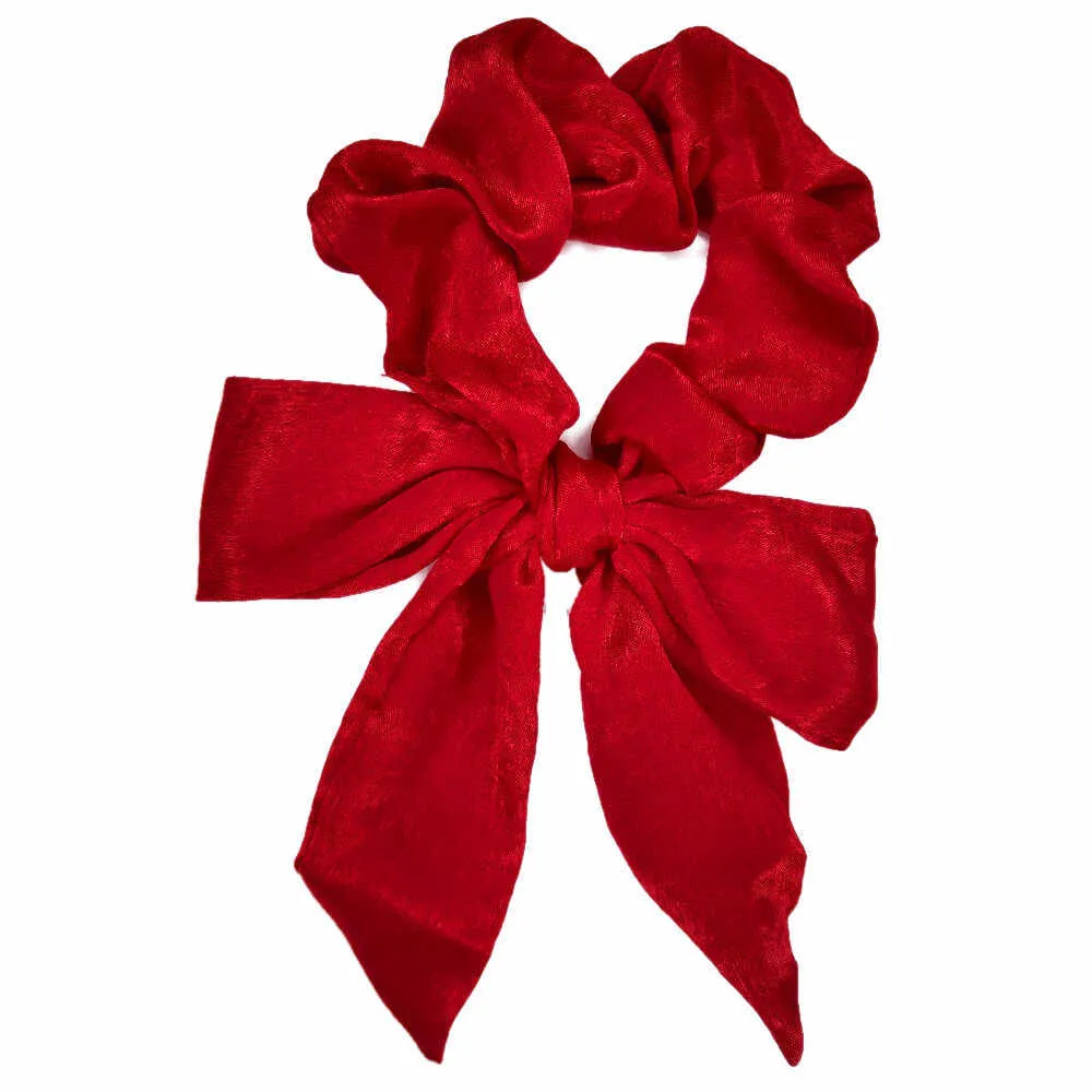 Satin Brocade Bow Scrunchies