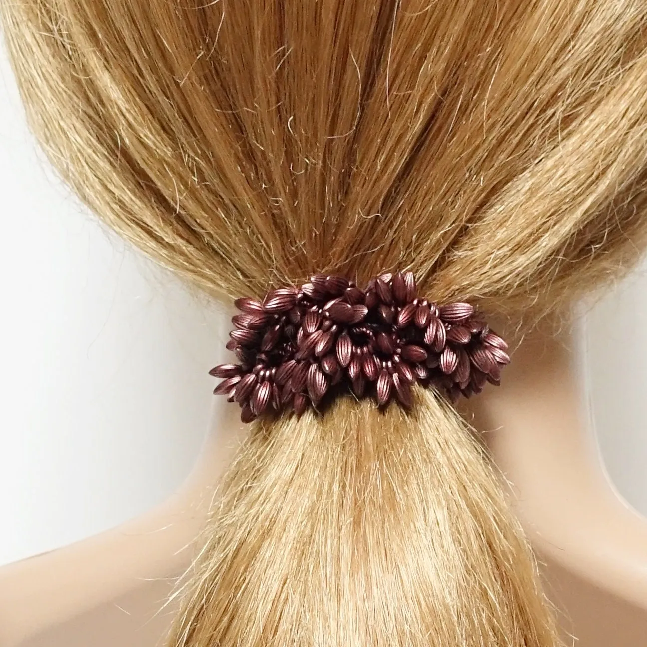 seeds beaded hair elastic scrunchies woman hair accessories