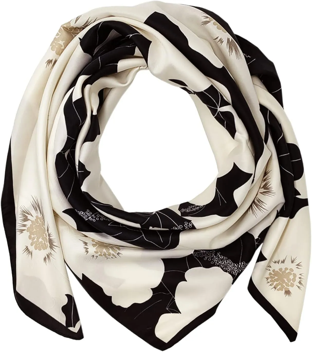 Silk Scarf for Hair - Head Scarf for Women, Lightweight Satin Scarf for Hair Wrapping and Sleeping at Night, 35"x35"