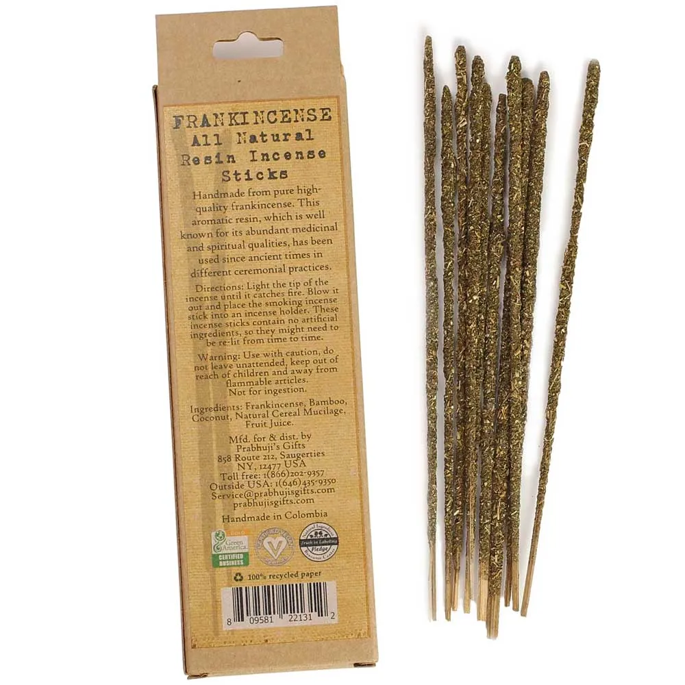 Smudging Incense - Natural Resin Incense sticks - Frankincense