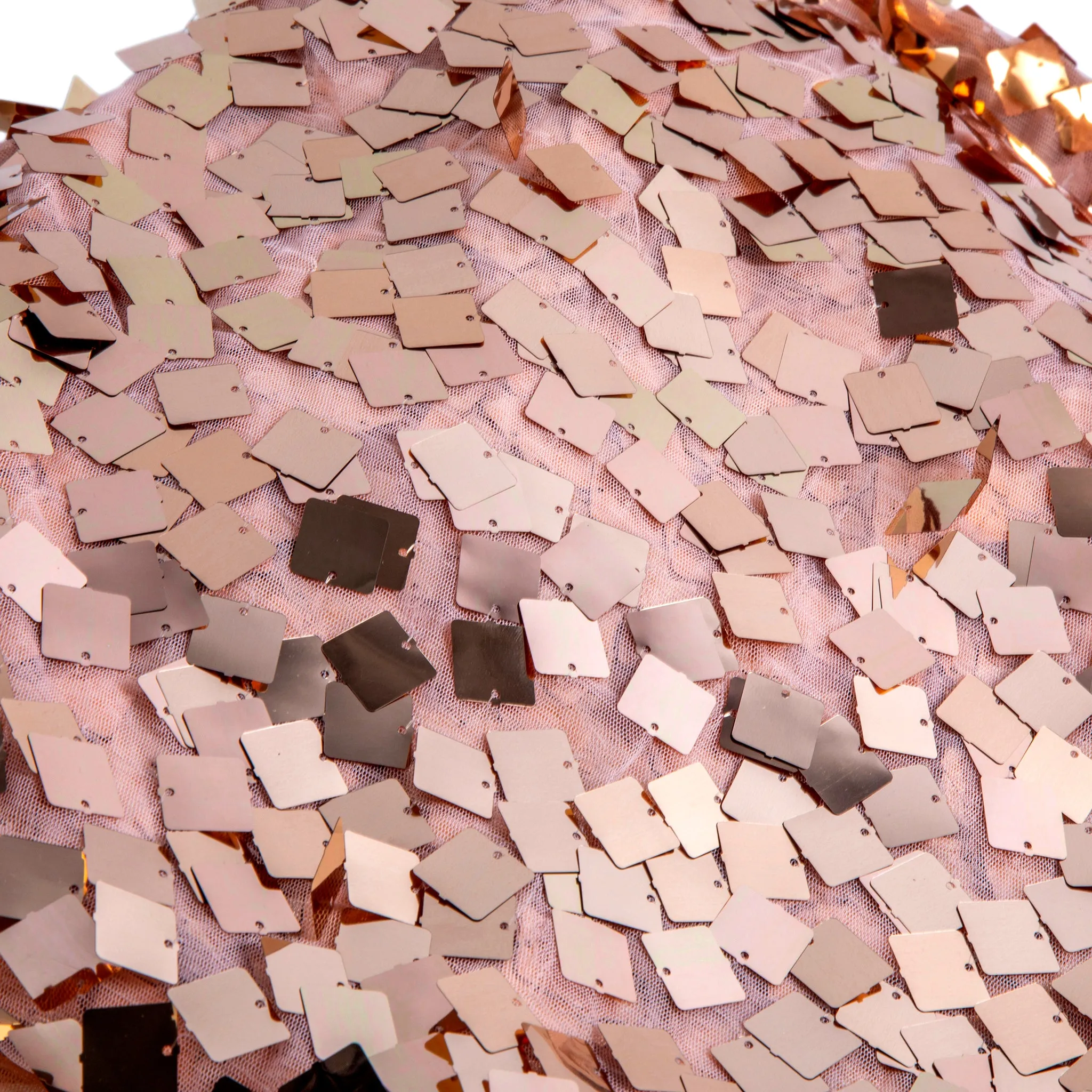Square Payette Sequin Table Runner - Blush/Rose Gold