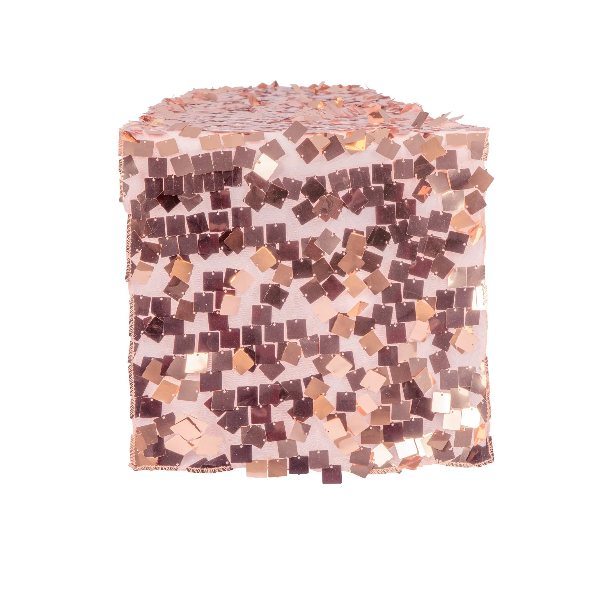 Square Payette Sequin Table Runner - Blush/Rose Gold