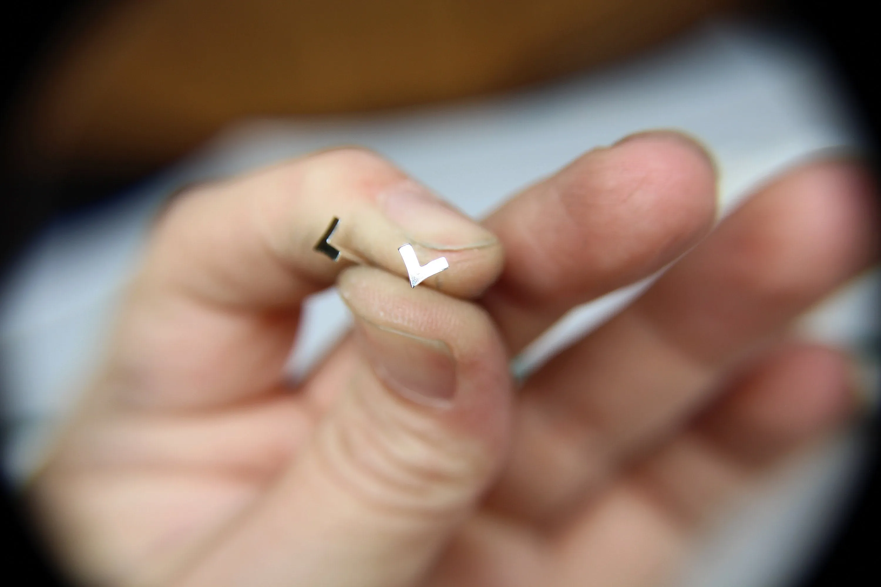 Sterling Silver Tiny Chevron Earrings, Silver Stud Earring, Small Star Post Earring, Modern Stud Earring, Silver Star, Simple Silver Stud
