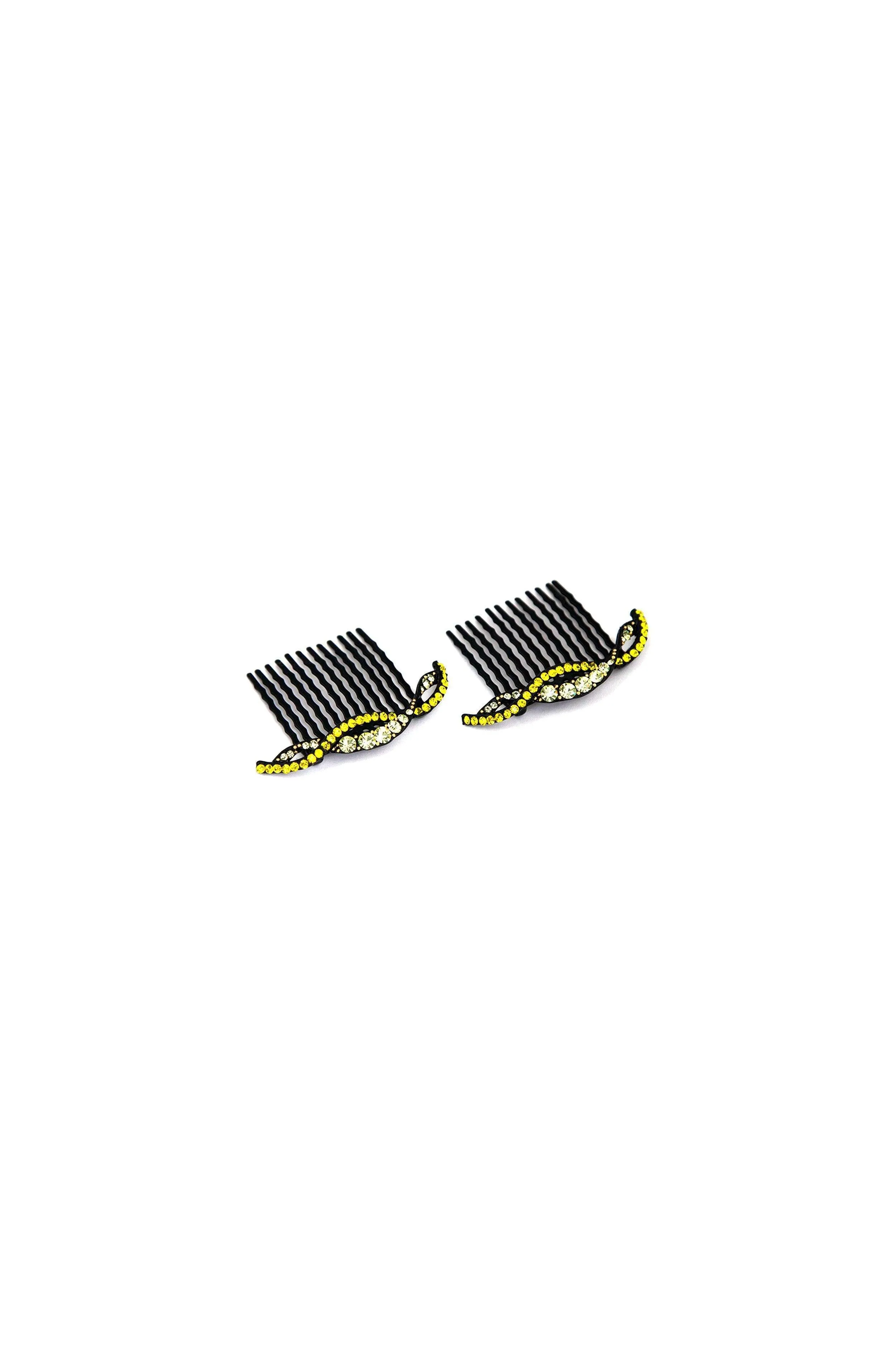 Summer Wave Crystal Hair Comb (Sold as a Pair)