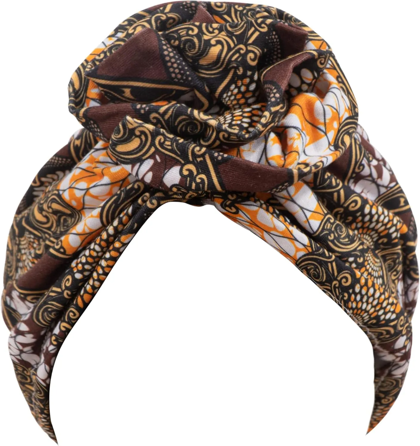 TouchUps Hair Bun Cap Hair Protection Head Wrap Hairbun Cap Wrap African Turban Pattern Headwrap Headscarfs