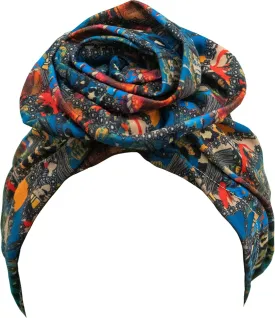 TouchUps Hair Bun Cap Hair Protection Head Wrap Hairbun Cap Wrap African Turban Pattern Headwrap Headscarfs