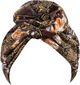 TouchUps Hair Bun Cap Hair Protection Head Wrap Hairbun Cap Wrap African Turban Pattern Headwrap Headscarfs