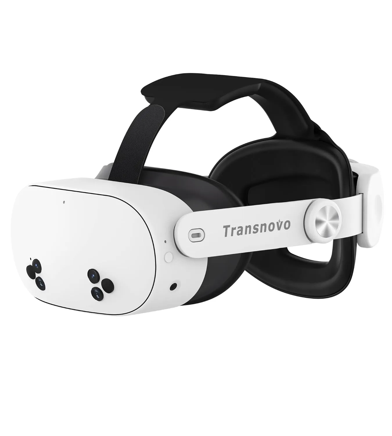 TRANSNOVO VR Head Strap for Meta Quest 3 & Quest 3S - Adjustable, Lightweight, Premium PU Leather Cushion, Durable Side Straps, Reduce Facial Pressure for Enhanced Comfort & Immersive Gaming