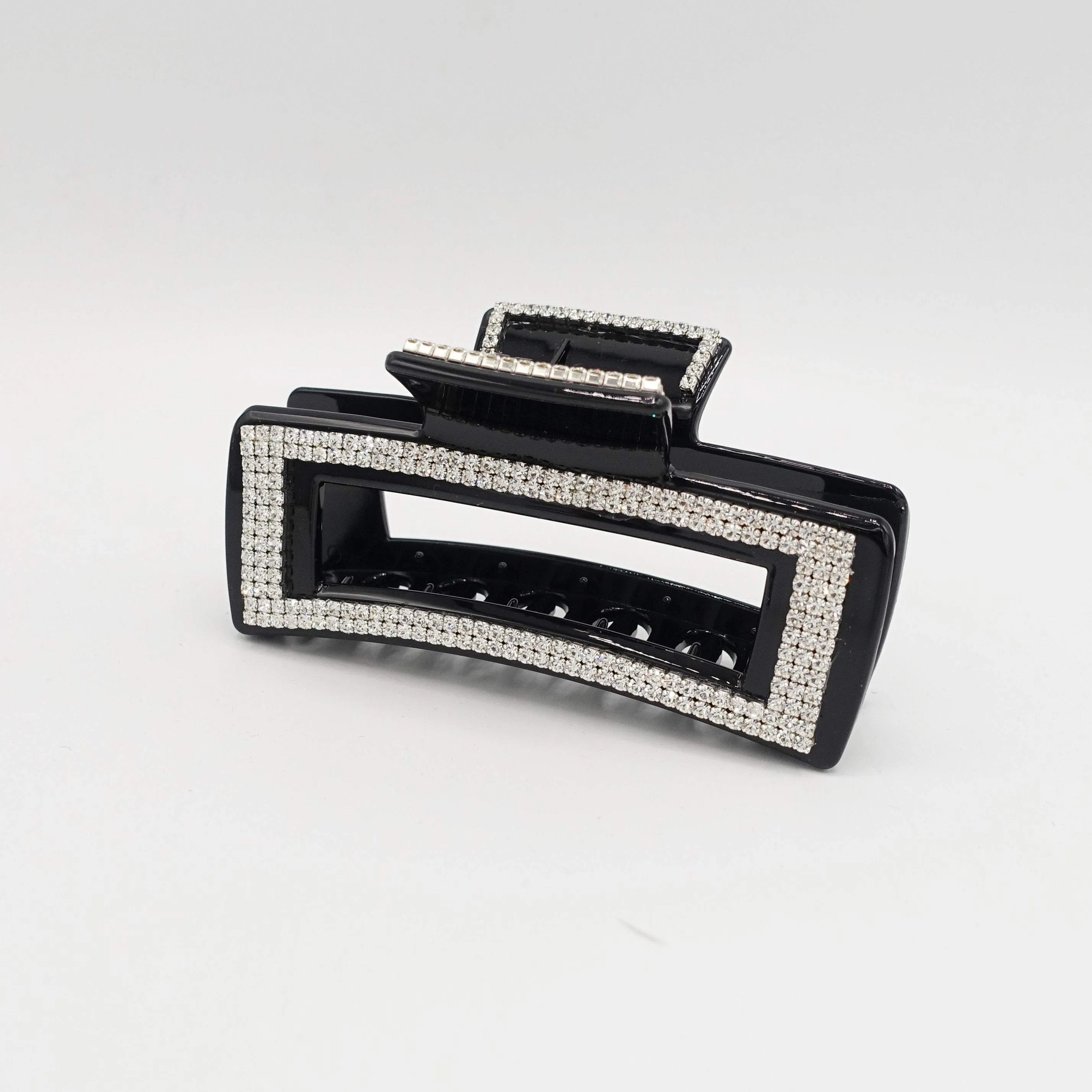 trendy hair claw rectangle rhinestone embellished hair clamp VeryShine hair accessory for women