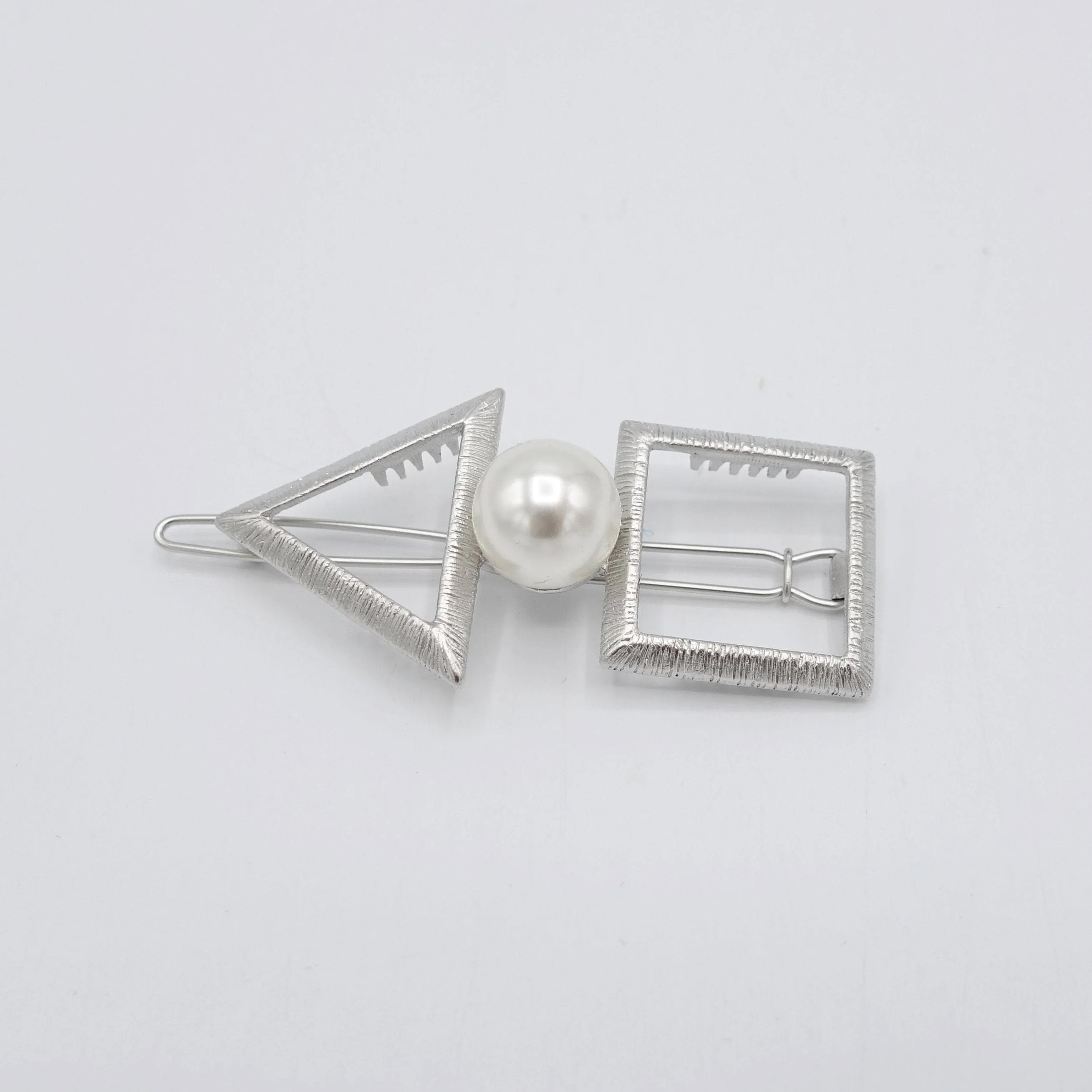 triangle square hair clip pearl hair accessory for women