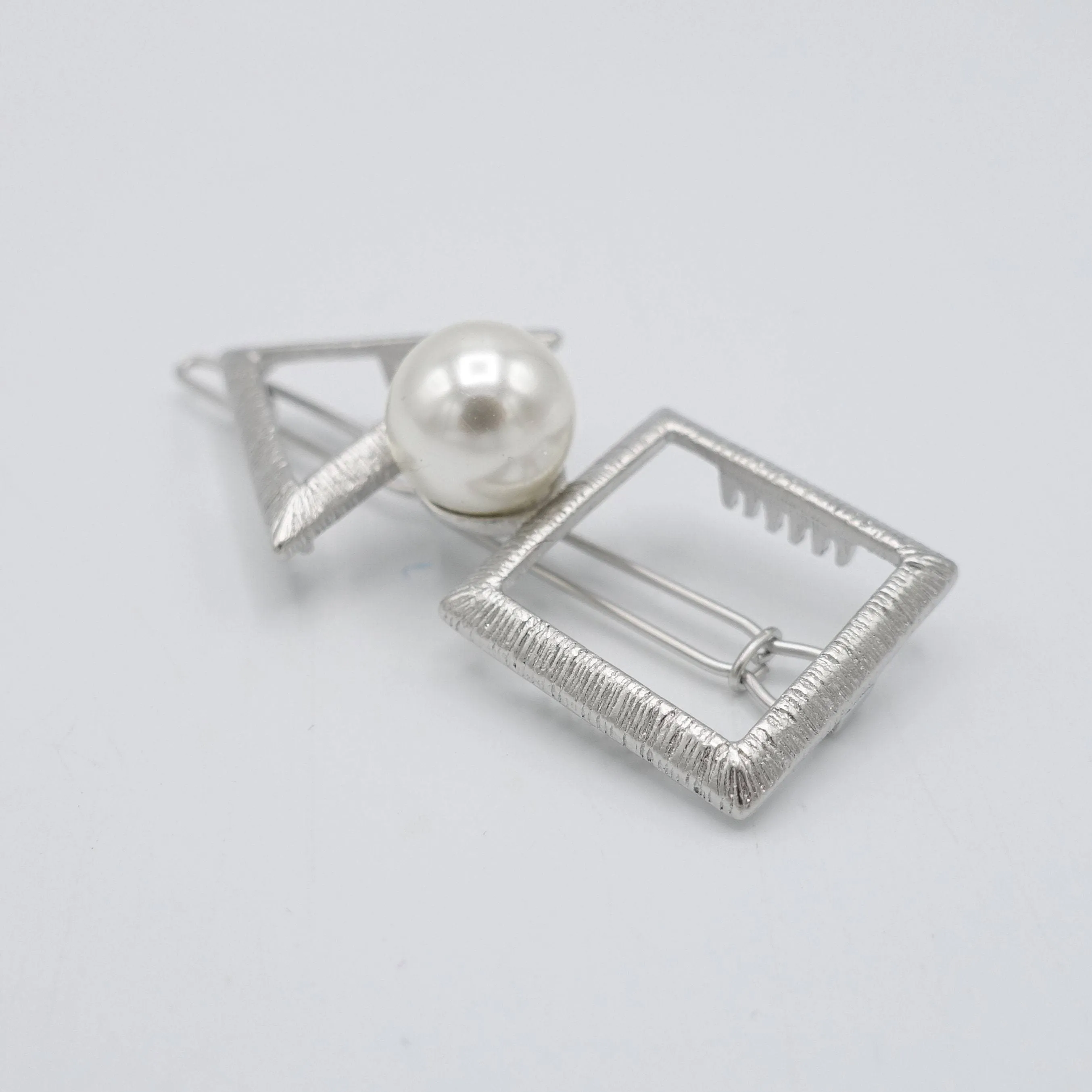 triangle square hair clip pearl hair accessory for women