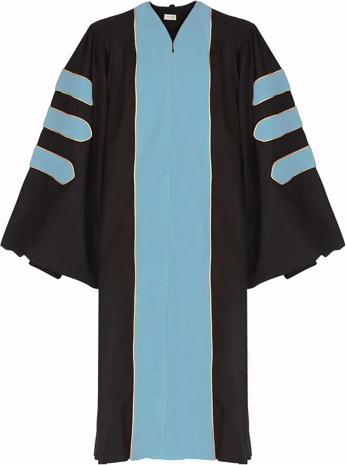 Unisex Deluxe Doctoral Graduation Gown and Doctoral Hood 8 Sided Tam Package