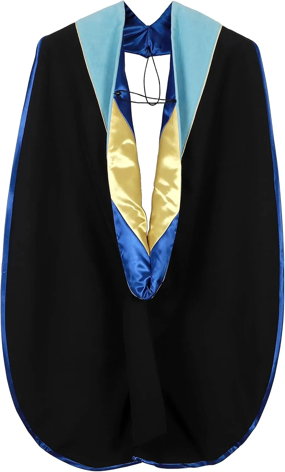 Unisex Deluxe Doctoral Graduation Gown and Doctoral Hood 8 Sided Tam Package