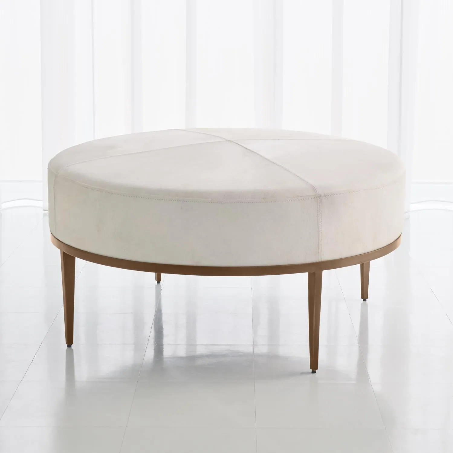 Urban Ottoman w/ Hair-on-Hide