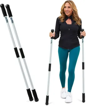 Weighted Walking Sticks for Seniors, Women & Men  1.2lb Each Ergonomic Hiking Poles for Balance, Posture & Stability  Durable Trekking Poles for Walking