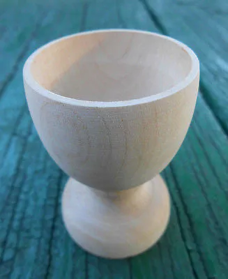 Wooden Egg Cups Poached Egg Stands Hand Painted or Natural Wood