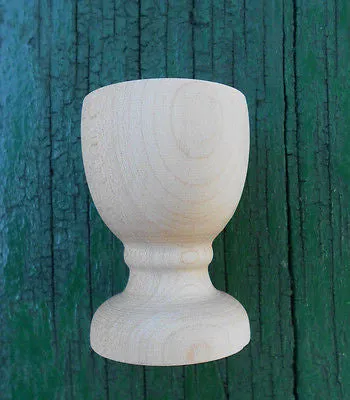 Wooden Egg Cups Poached Egg Stands Hand Painted or Natural Wood
