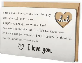 YODOCAMP Thank You Dad Engraved Wallet Card Inserts, Wallet Card for My Dad, Dad Gifts from Daughter Son, Birthday Father's Day Thanksgiving Christmas Gift Card for Daddy Papa
